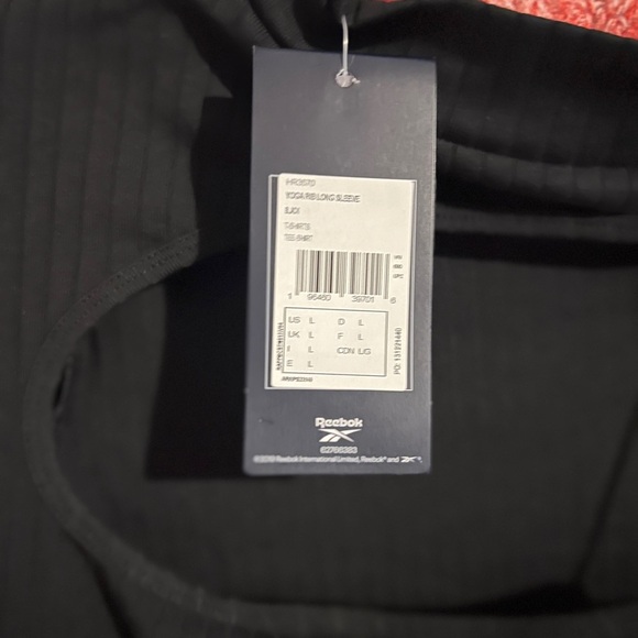 Reebok Yoga Rib Long Sleeve Top NWT L - Picture 4 of 6